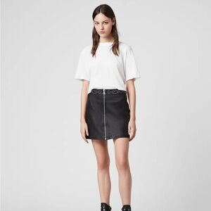 All Saints Luna Studded Leather Skirt